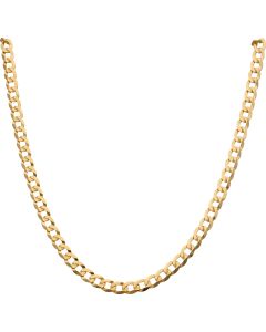 New 9ct Yellow Gold 28 Inch Solid Curb Link Chain Necklace 20.6g