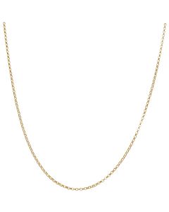 New 9ct Yellow Gold 18" Hollow Round Belcher Chain Necklace