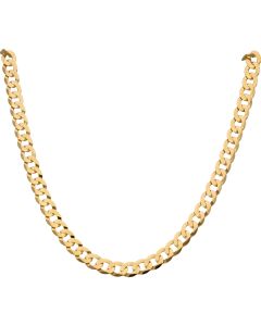 New 9ct Yellow Gold 26 Inch Curb Chain Necklace 30.7g