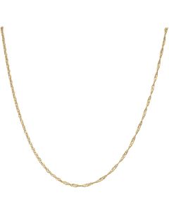 New 9ct Yellow Gold 20Inch Hollow Twist Singapore Chain Necklace