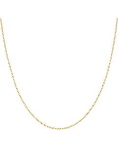 New 9ct Yellow Gold 20 Inch Slim Hollow Curb Link Chain Necklace