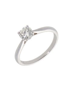 New 18ct White Gold 0.61ct Diamond Solitaire Ring