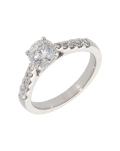 New 18ct Gold 1.02ct Diamond Solitaire Ring With 0.30ct Mount