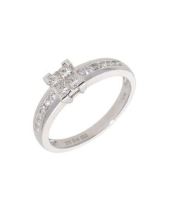New 9ct White Gold 0.33ct Princess Cut Diamond Ring