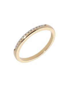 New 9ct Yellow Gold 0.10ct Diamond Set Eternity/Wedding Ring