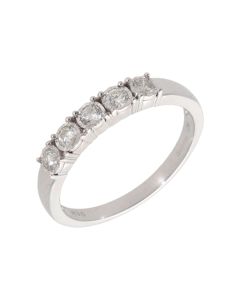 New 9ct White Gold 0.25ct Illusion Set Diamond Eternity Ring