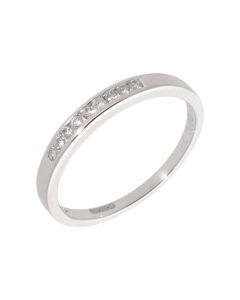 New 9ct White Gold 0.10ct Diamond Eternity Ring