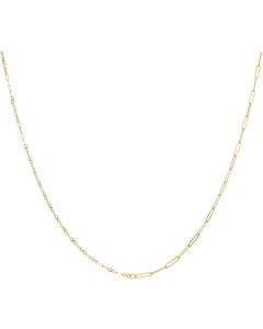 New 9ct Yellow Gold 18 Inch Paperclip/Fancy Mixed Link Necklace