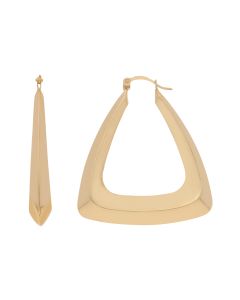 New 9ct Yellow Gold Large Handbag Creole Hoop Earrings