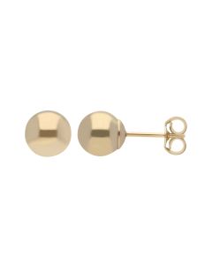 New 9ct Yellow Gold 6mm Ball Stud Earrings