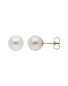 New 9ct Gold 8mm Freshwater Cultured Pearl Stud Earrings