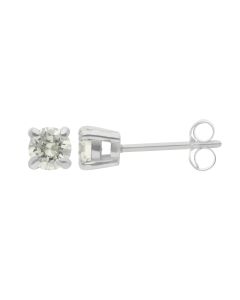 New 9ct White Gold 0.54ct Diamond Stud Earrings
