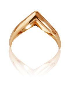 New 9ct Yellow Gold Double Wishbone Ladies Ring