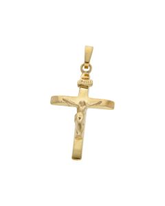 New 9ct Yellow Gold Hollow Crucifix Pendant