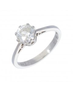 Pre-Owned Platinum 0.72 Carat Diamond Solitaire Ring