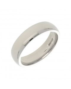 Pre-Owned 9ct White Gold 5mm Plain Wedding Band Ring