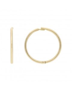 New 9ct Yellow Gold 10mm Hinged Sleeper Hoop Earrings