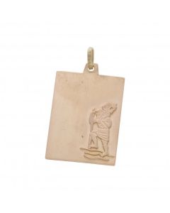 Pre-Owned 9ct Yellow Gold St.Christopher Rectangular Pendant