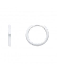 New Sterling Silver 12mm Huggie Hoop Earrings