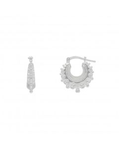 New Sterling Silver Traditional Creole Hoop Earrings