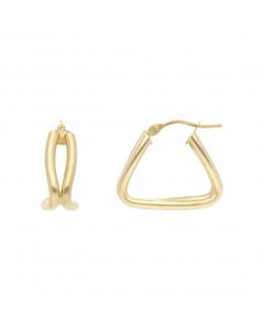 New 9ct Yellow Gold Double Row Handbag Creoles