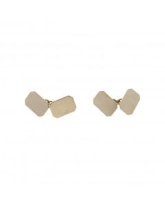 Pre-Owned 9ct Yellow Gold Rectangle Cufflinks
