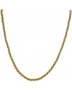 Pre-Owned 9ct Yellow Gold 17.5 Inch Rope Twist Chain Necklace