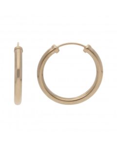 New 9ct Yellow Gold 18mm Sleeper Hoop Style Earrings