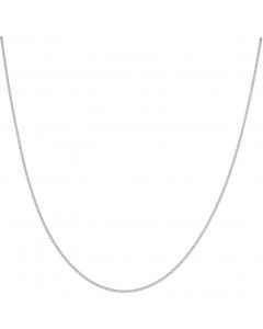 New 9ct White Gold 16 Inch Curb Chain Necklace