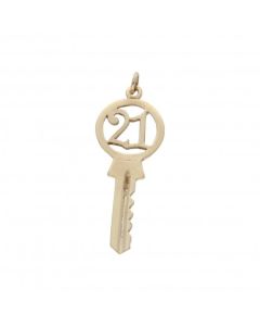 Pre-Owned 9ct Yellow Gold Age 21 Key Pendant