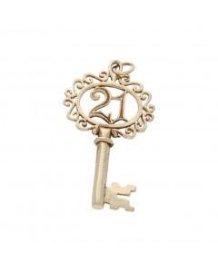 Pre-Owned 9ct Yellow Gold Age 21 Key Pendant