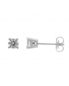 New 9ct White Gold 0.38ct Diamond Stud Earrings