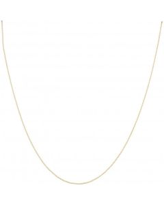 New 9ct Yellow Gold 18" Diamond-Cut Fine Curb Chain Necklace
