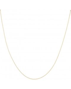 New 9ct Yellow Gold 16" Diamond-Cut Fine Curb Chain Necklace