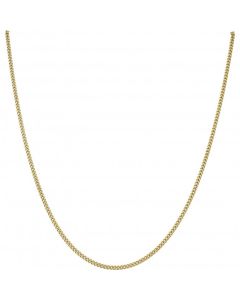 New 9ct Yellow Gold 24 Inch Diamond-Cut Curb Chain Necklace