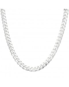 New Sterling Silver 24" Cuban Curb Link Heavy Necklace 3.7oz