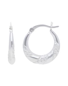 New Sterling Silver Rope Creole Style Creole Hoop Earrings