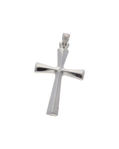 New Sterling Silver Polished Cross Pendant