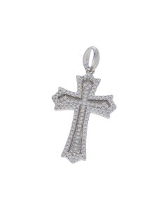 New Sterling Siver Cubic Zirconia Cross Pendant