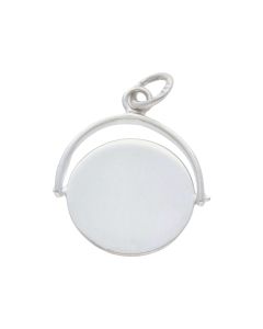 New Sterling Silver Spinning Disc Pendant