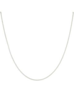 New Sterling Silver 18 Inch Curb Link Necklace
