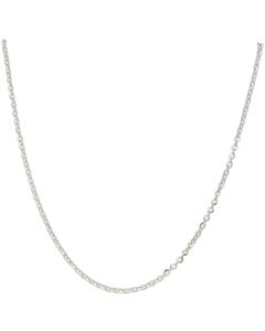 New Sterling Silver 18 Inch Flat Belcher Link Chain Necklace