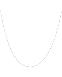 New Sterling Silver 16" Diamond-Cut Tube Bobble Chain Necklace