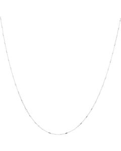 New Sterling Silver 18" Diamond-Cut Tube Bobble Chain Necklace