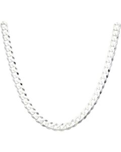 New Sterling Silver 24 Inch Bevelled Curb Chain Necklace 1.5oz
