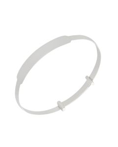 New Sterling Silver Childs Patterned Expanding Identity Bangle