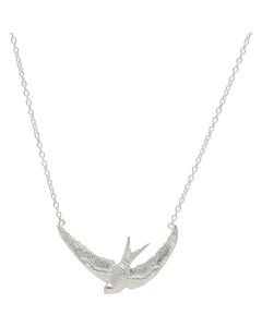 New Sterling Silver Swift Bird Adjustable 16 - 18" Necklace