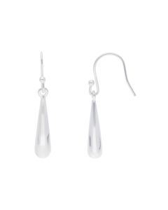 New Sterling Silver Hook Through Long Bomber Drop Earrings