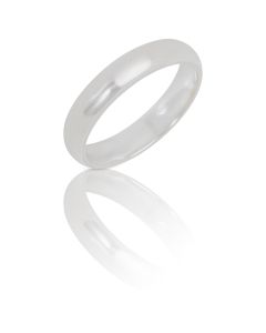 New Sterling Silver 4mm D Shape Wedding Ring
