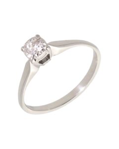 Pre-Owned 9ct White Gold 0.15 Carat Diamond Solitaire Ring